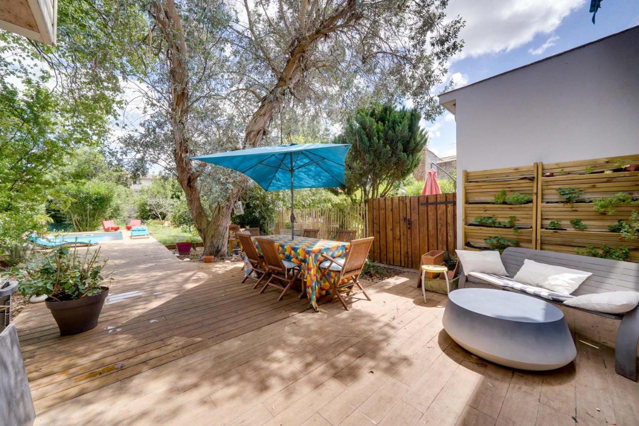 Bordeaux Centre, Appartement Privatif Et 5 Chambres Privees, Piscine, Parking Luaran gambar