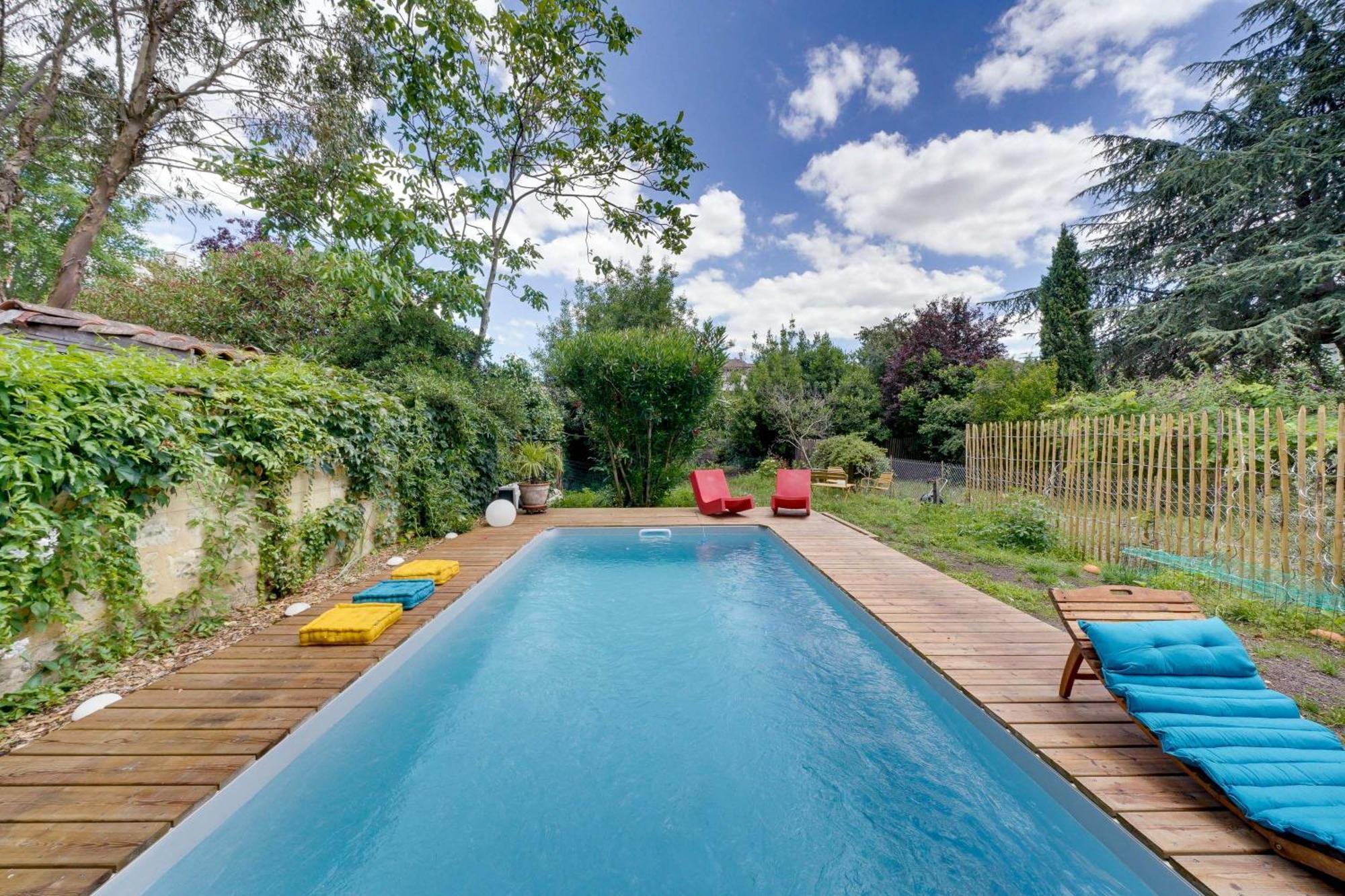 Bordeaux Centre, Appartement Privatif Et 5 Chambres Privees, Piscine, Parking Luaran gambar